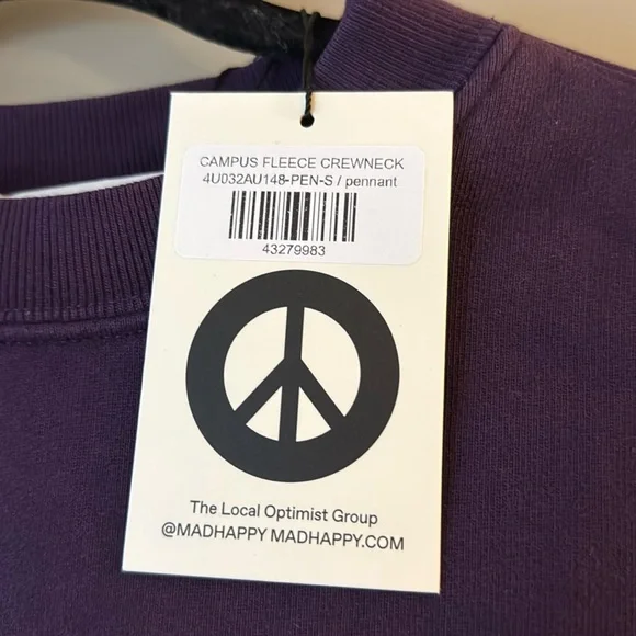 NWT Madhappy Purple Crewneck - Picture 2 of 2
